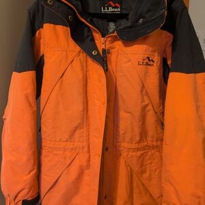 L.L. Bean Orange and Black Jacket